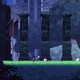 An image from Skul: The Hero Slayer depicting the protagonist Skul with his head lobbed off and sitting in some grass to his left.